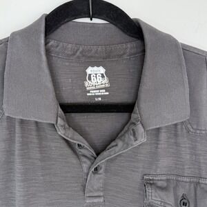 Route 66 POLO STYLE SHIRT Mens Size L Large‎ Gray w/ Pockets